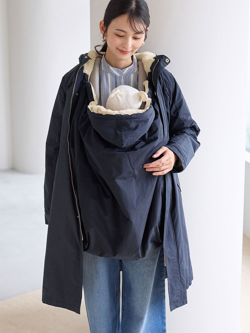 fairy（フェアリー）【あったか】【ダッカー付】フーデットママコート