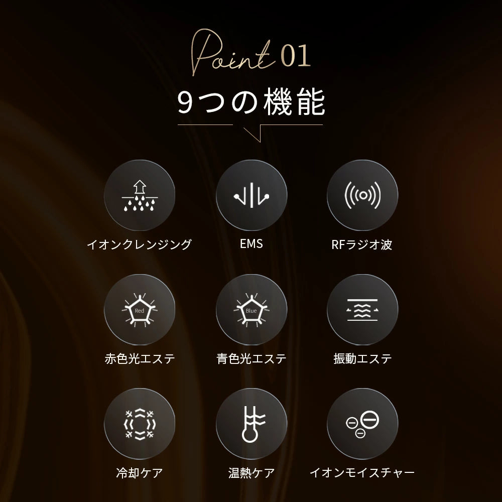 ANLAN RF温冷美顔器PRO 18K金メッキ 2MHz高周波 rf リフトアップ 美人