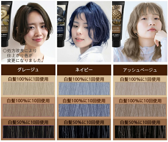 エブリ カラートリートメント 白髪に使用した場合