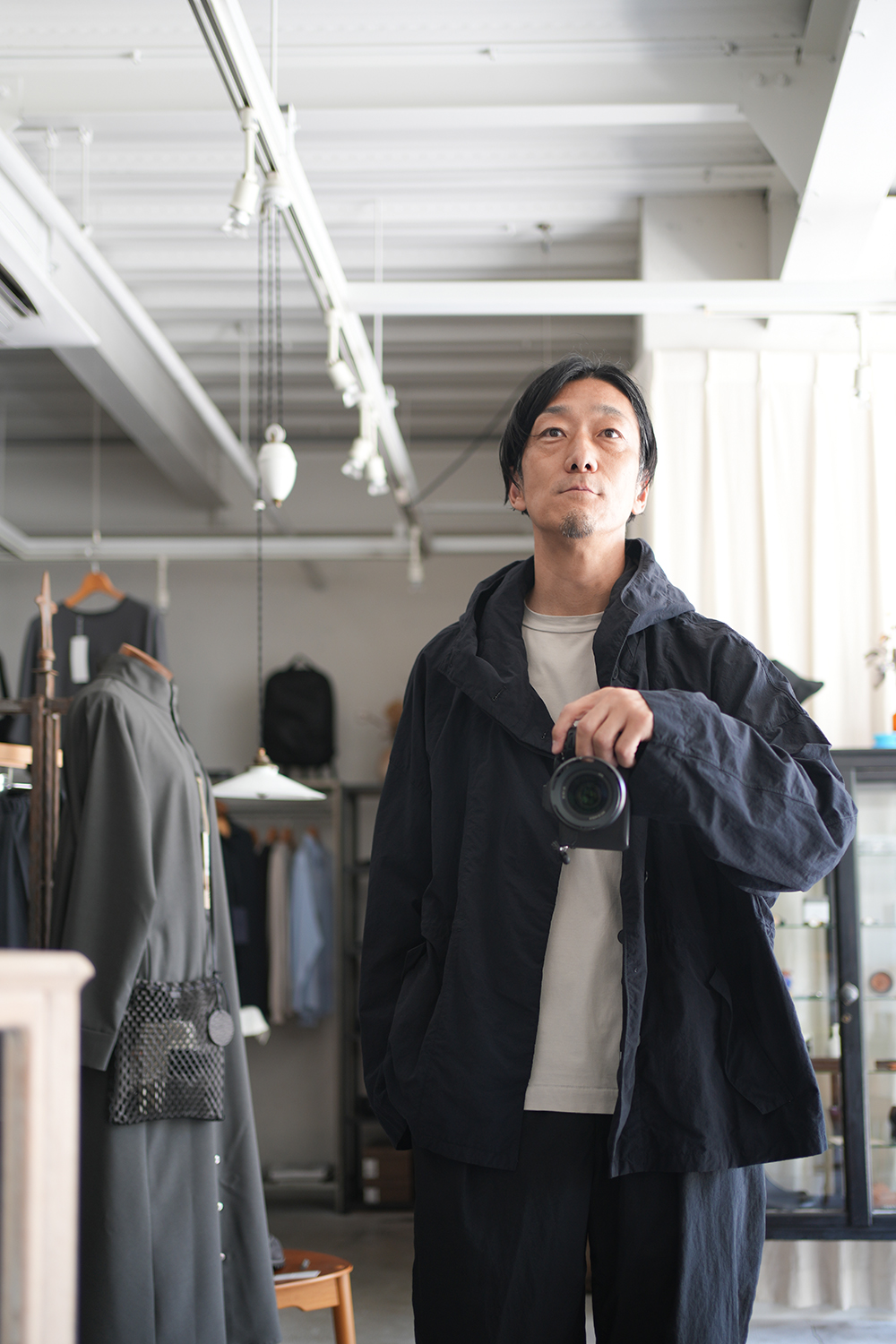 FIRMUM」ナイロンタッサーガーメントダイショートモッズコート