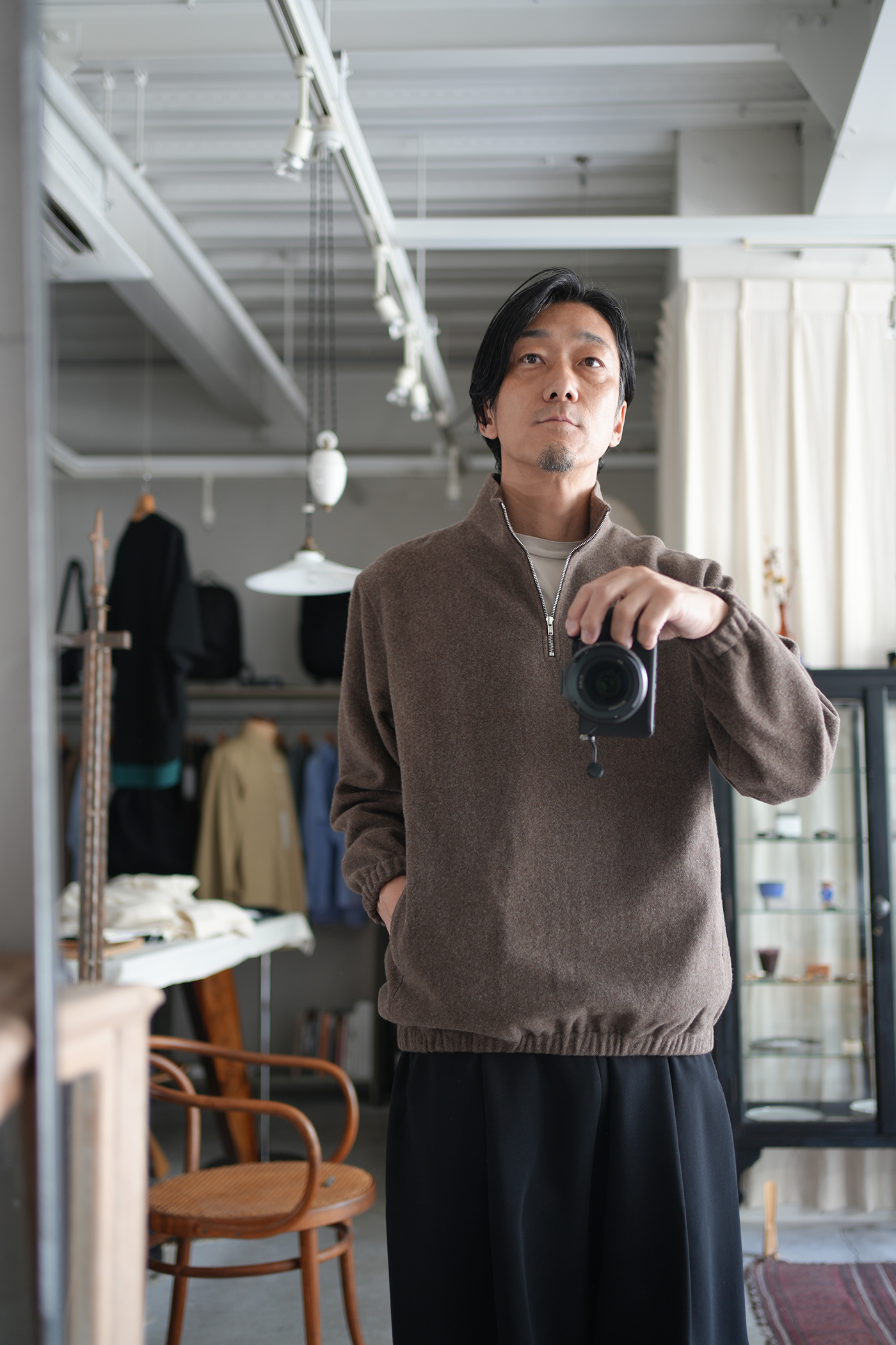 FUJI」BRUSHED WOOL PULLOVER | ANOTHER LOUNGE