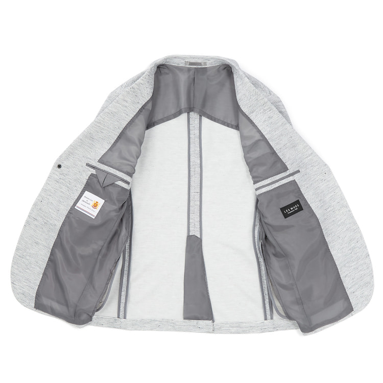 アウトレット】尾州素材使用 ノルマンディリネン ニットジャケット LES