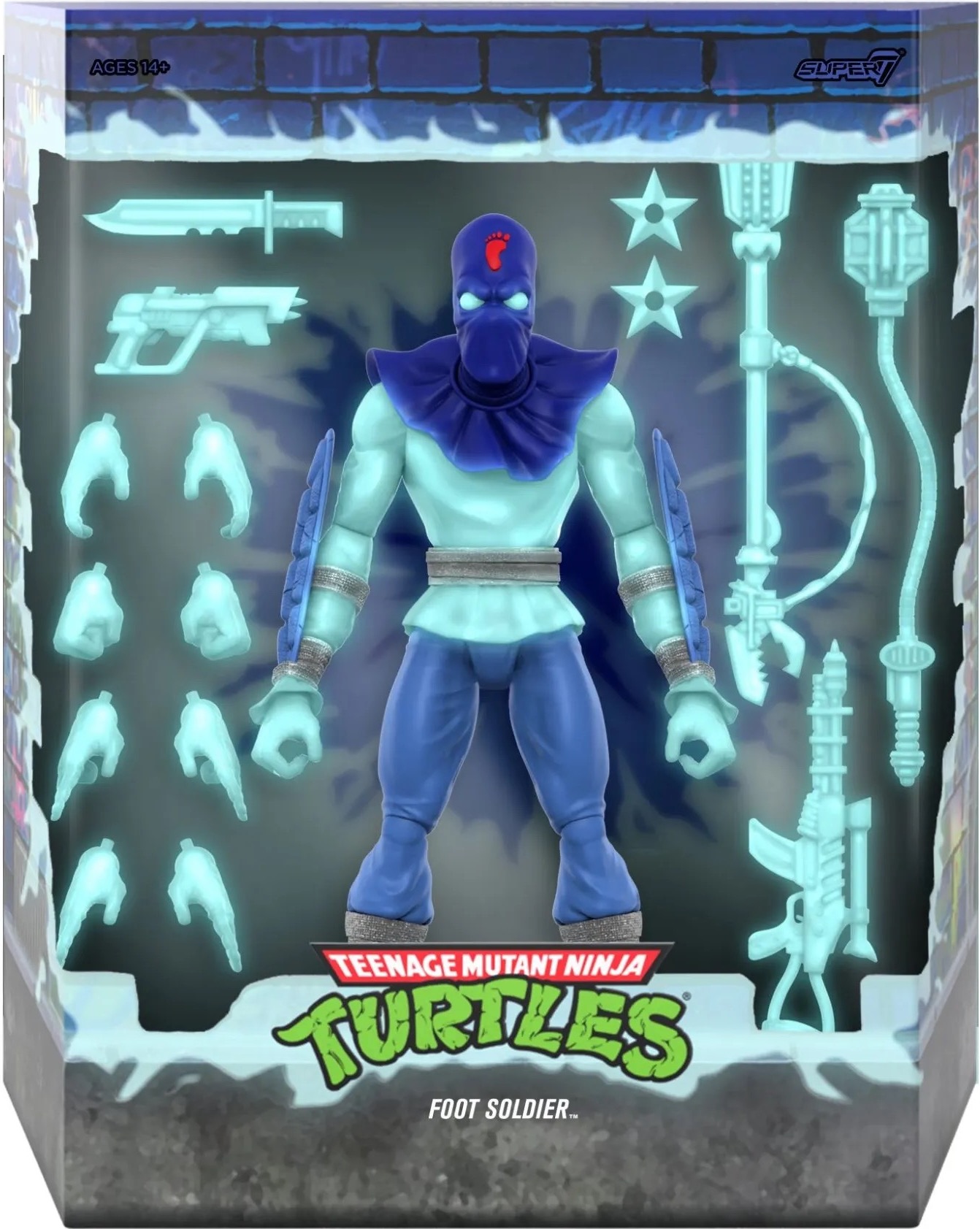 Teenage Mutant Ninja Turtles Super7 Foot Soldier (Glow in the Dark