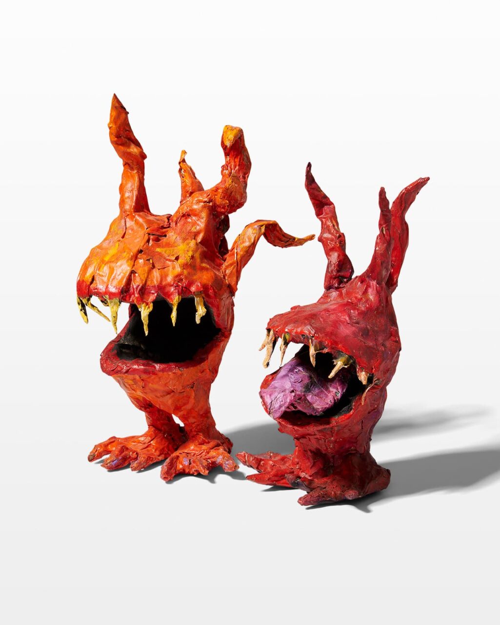 TA1277 Cleared Doomclaw Paper Mache Monster Duo Prop Rental - ACME