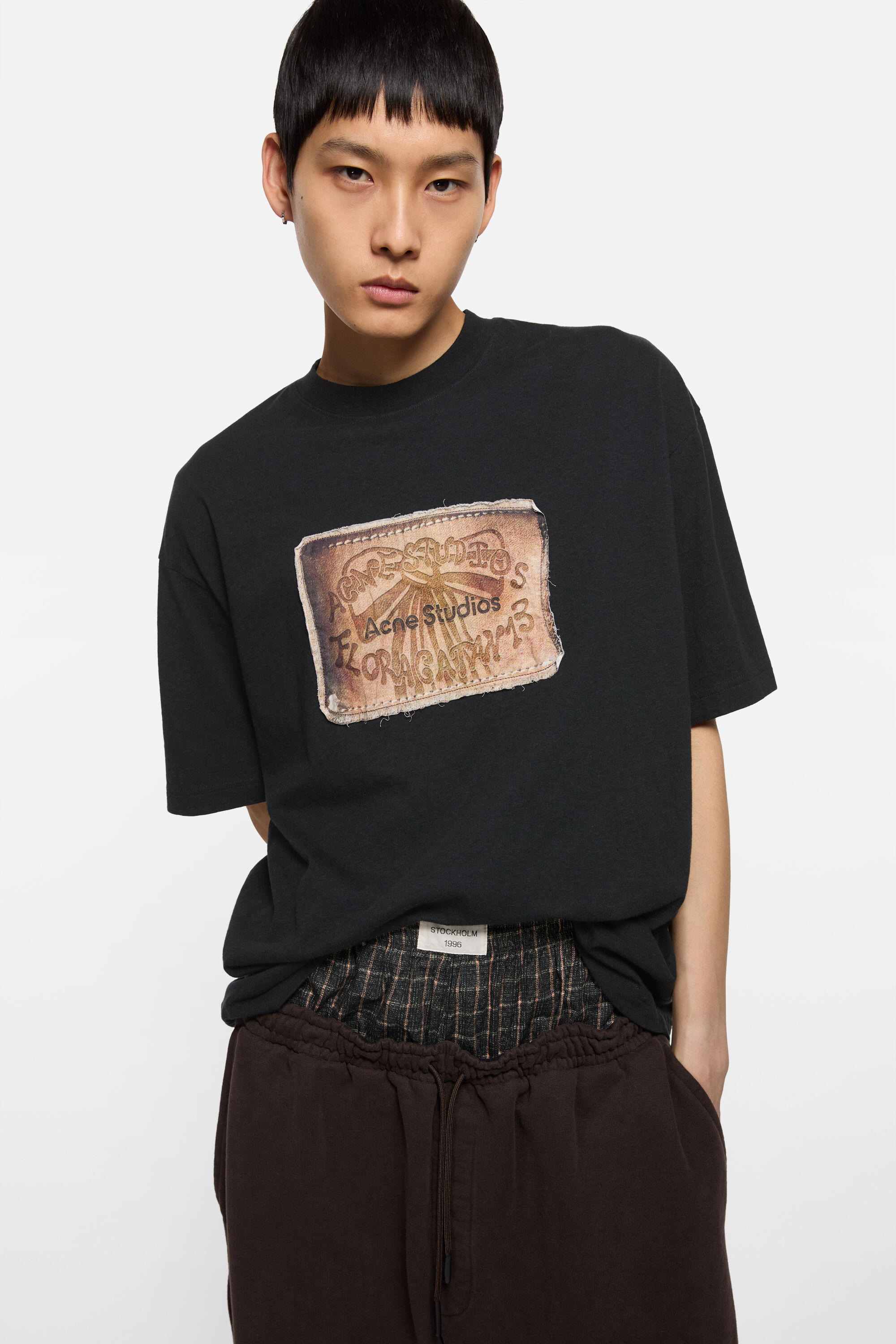 Acne Studios - Bow logo t-shirt - Faded black