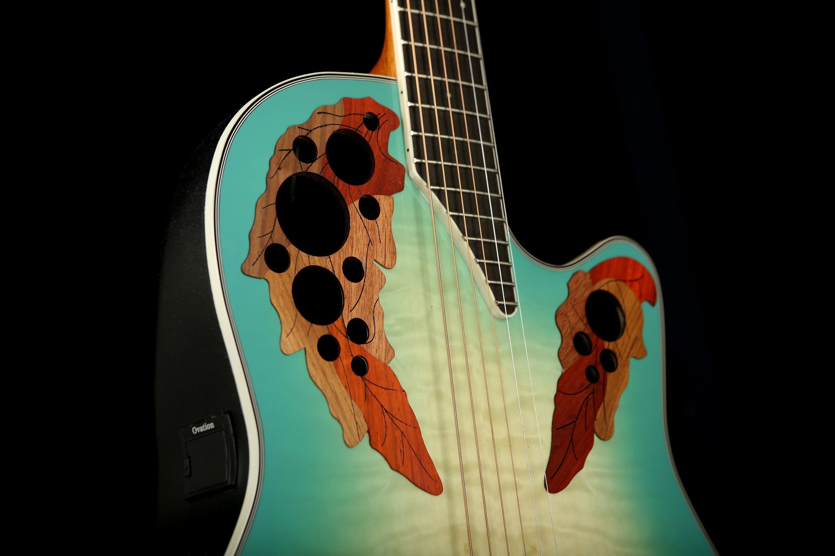 Ovation Celebrity Elite Exotic 'Quilted Maple Mint Burst' Acoustic