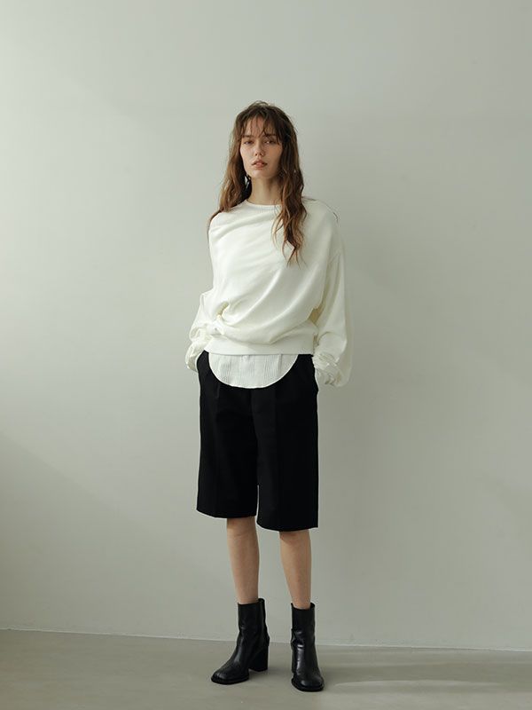 ETRE TOKYO - デザインネックスウェットプルオーバー - WHITE | ADDICT