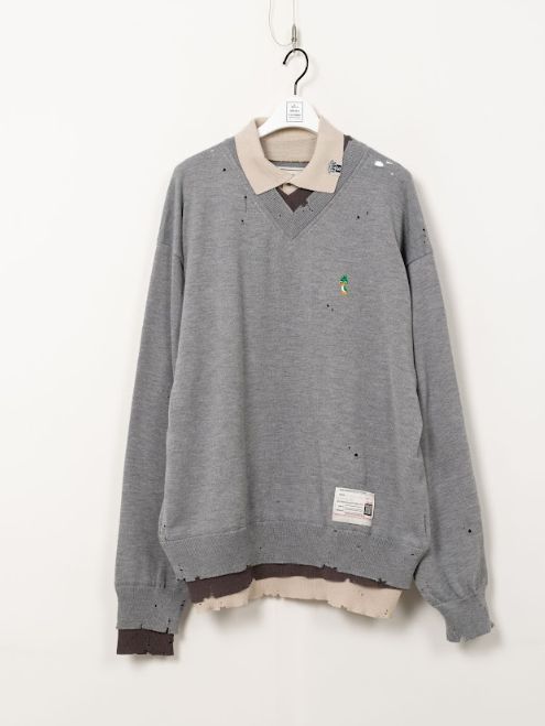 Maison MIHARA YASUHIRO - トリプルレイヤードニットプルオーバー