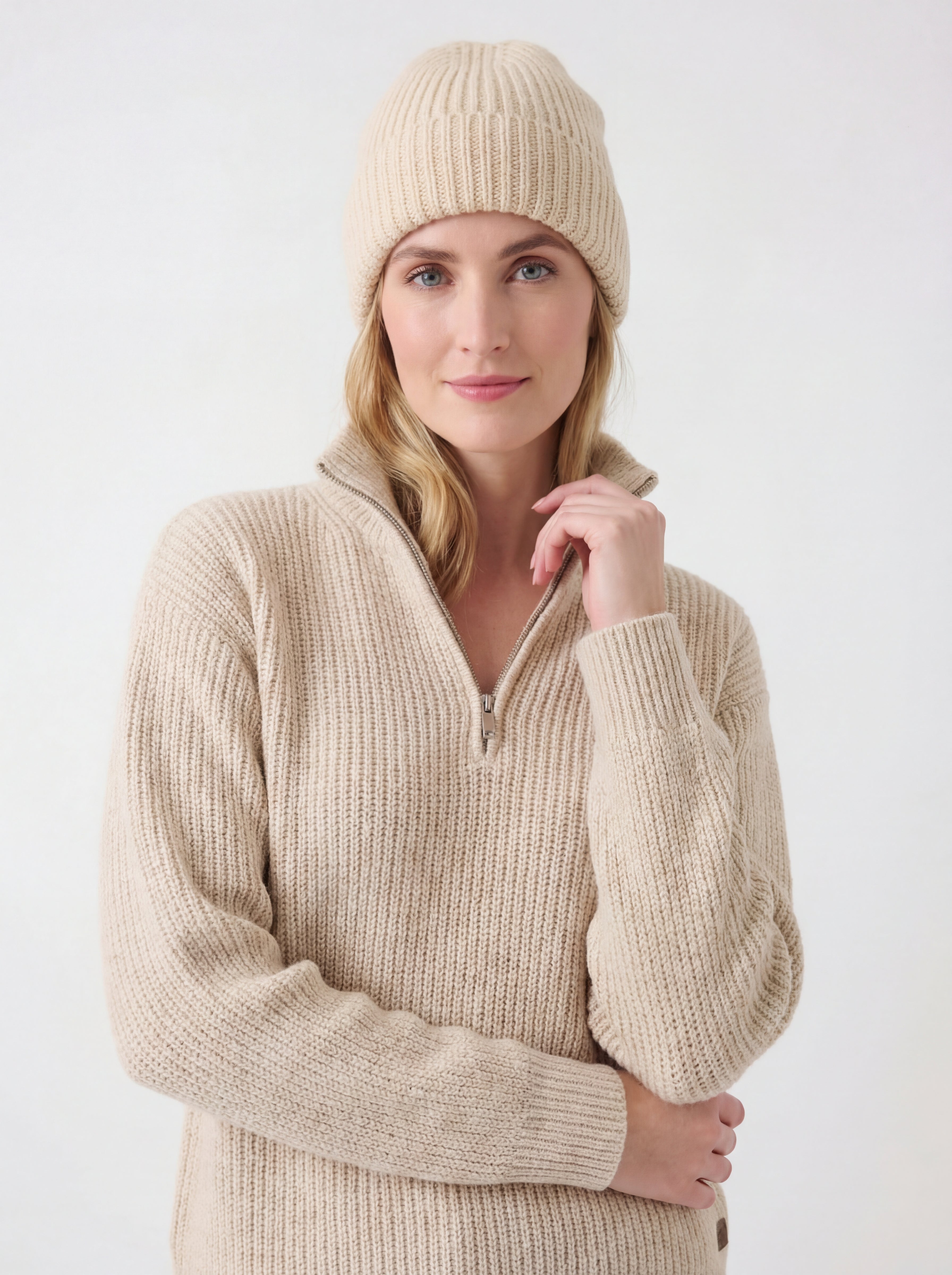 Wadhams Quarter Zip Sweater (Ivory) – Adirondack Field