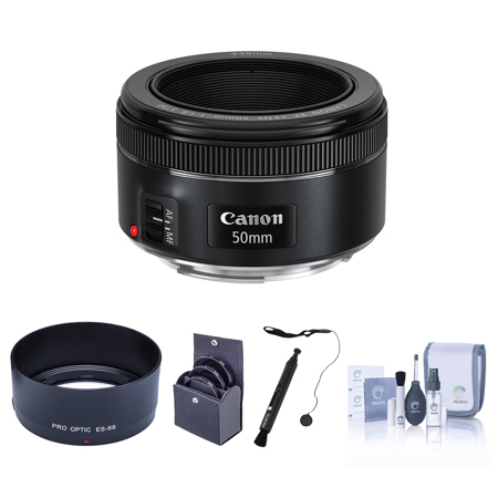 Canon EF 50mm f/1.8 STM Lens, Bundle with Included Value 0570C002 K
