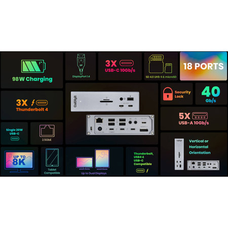 CalDigit TS4 Thunderbolt 4 18-In-1 Hub TS4-US-AMZ - Adorama