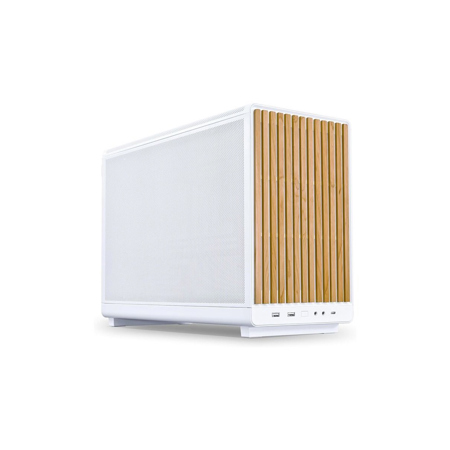 Lian-Li A3-mATX M-ATX Micro Tower Computer Case, Wood/White A3W