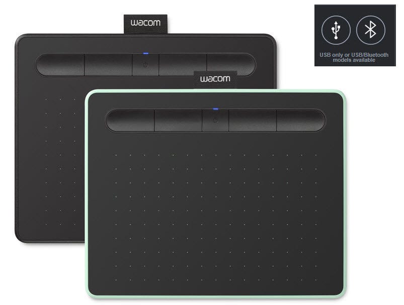 Wacom Intuos Creative Bluetooth Pen Tablet, Medium, Black CTL6100WLK0