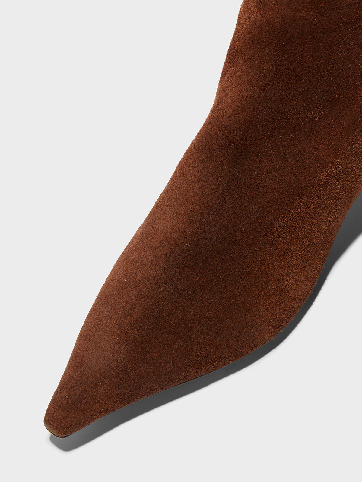 Leather Knee High Boots | Brown Suede
