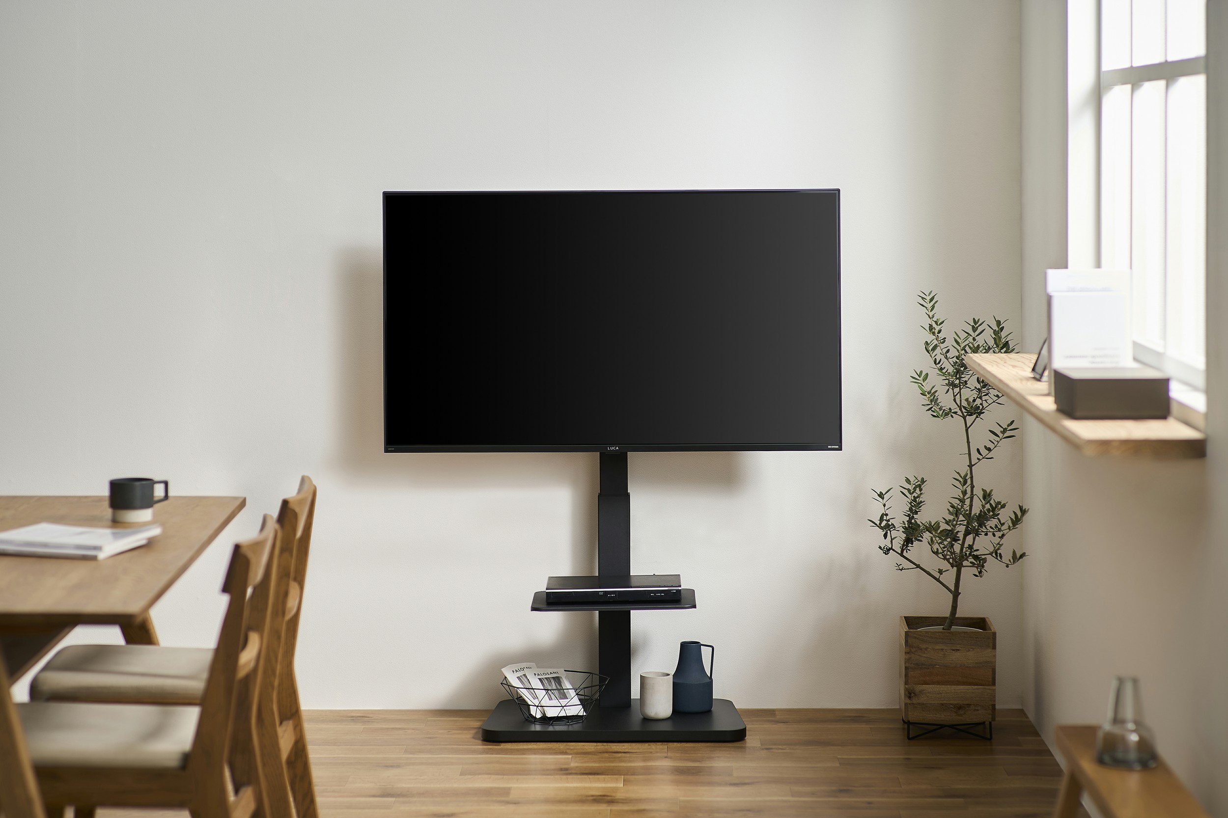 アイリスオーヤマ スタンドテレビ台 ブラック UTS-640R-K | 【公式