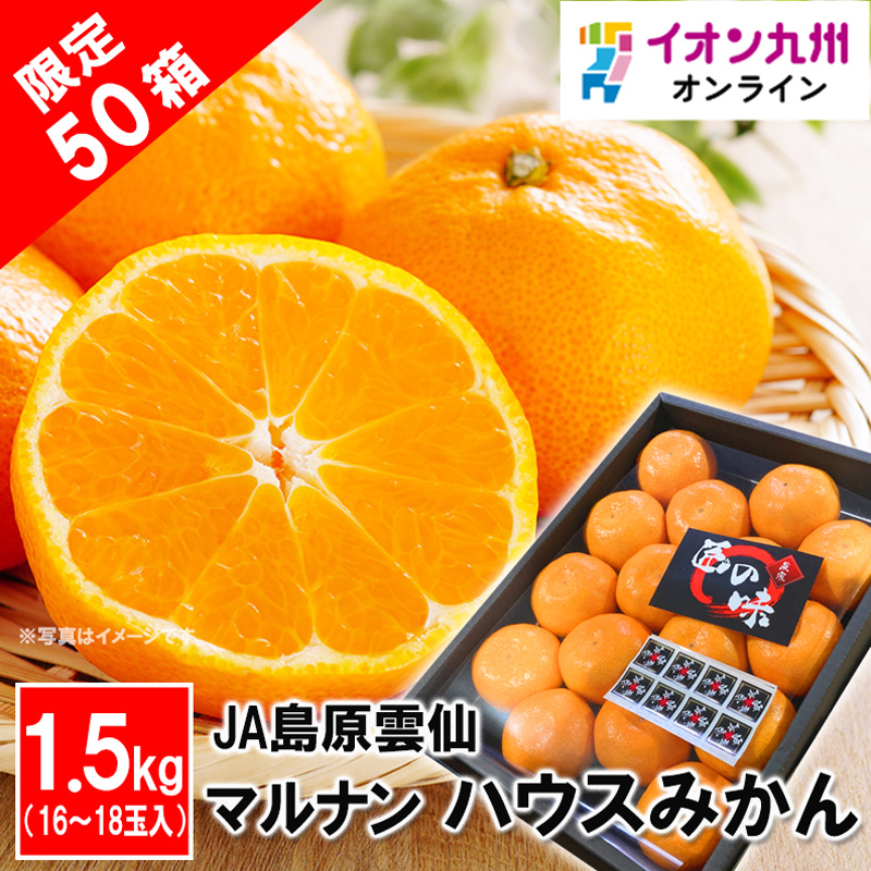 JA島原雲仙 マルナン ハウスミカン 16～18玉入 1.5kg | 【公式