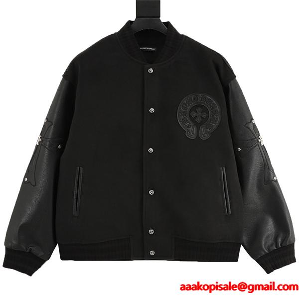 Chrome Hearts クロムハーツ 激安 スタジャン レザー切替 ワッペン刺繍