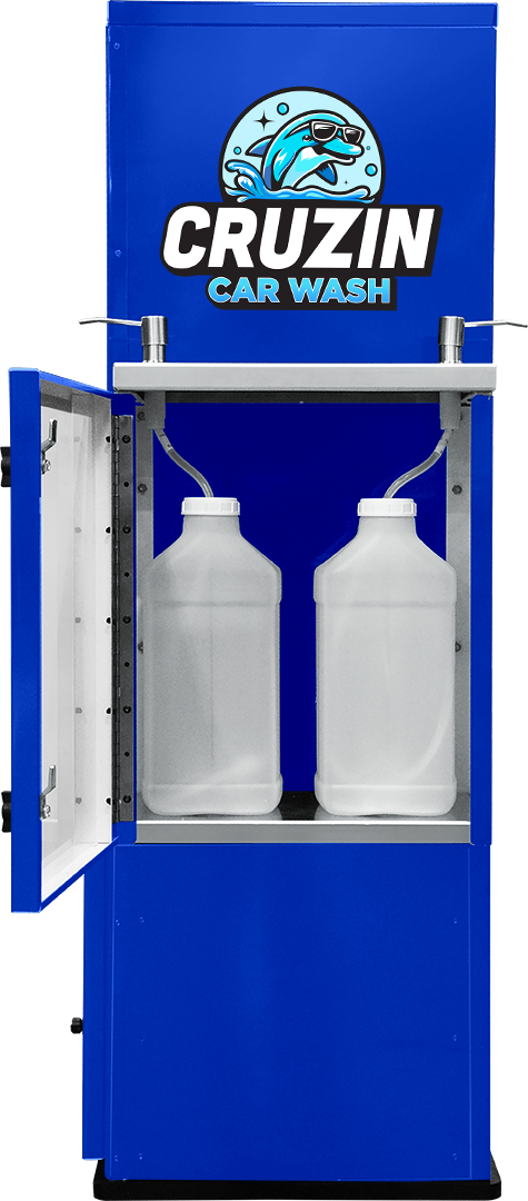 Chemical Pump and Towel Station by ABC Wash Systems.