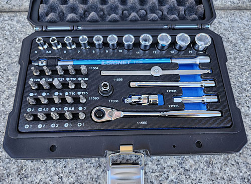 SIGNET 1/4クロスハンドルラチェット＆ソケットセット | ABIT