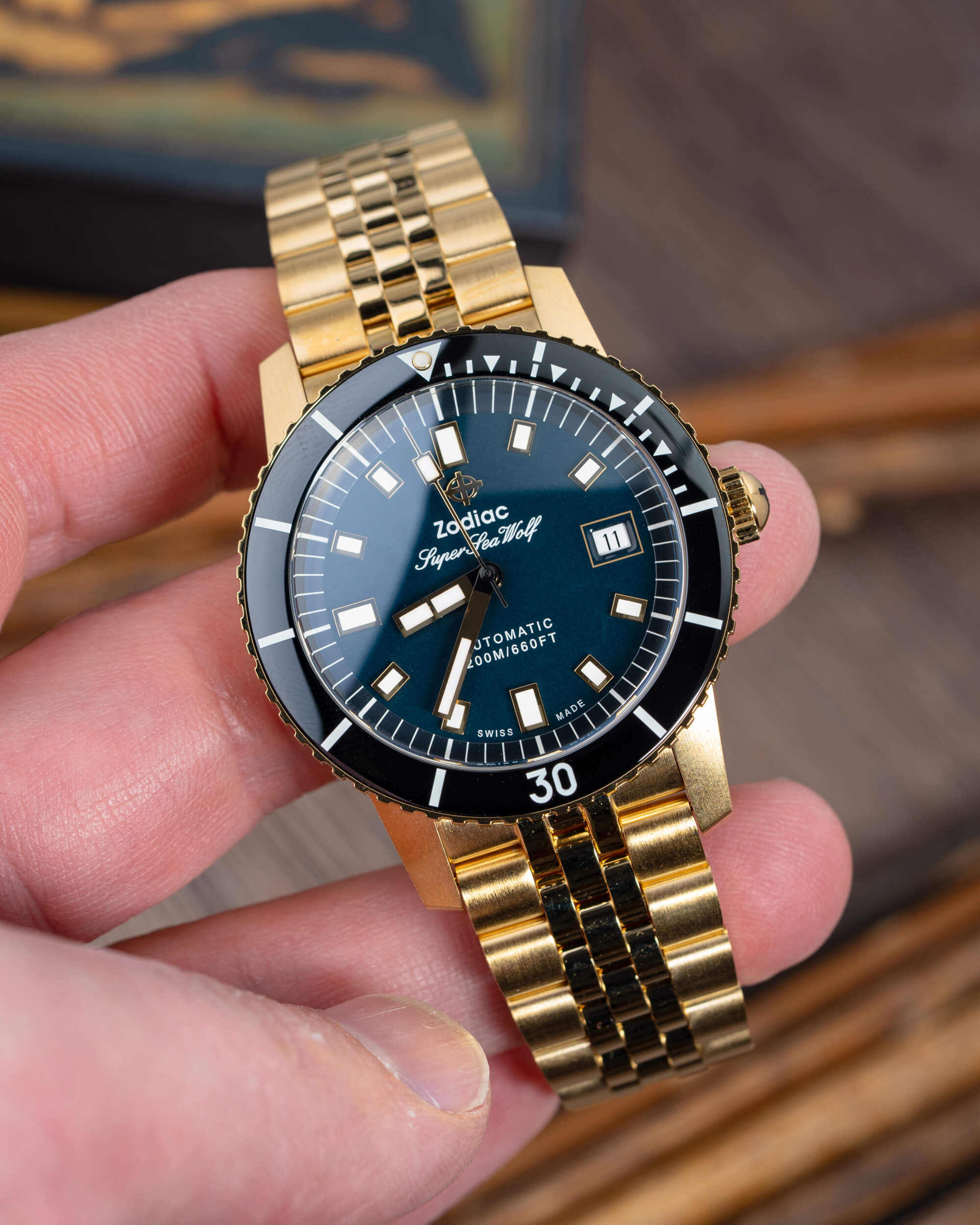 Watch Review: The 18k Gold-Plated Zodiac Super Sea Wolf