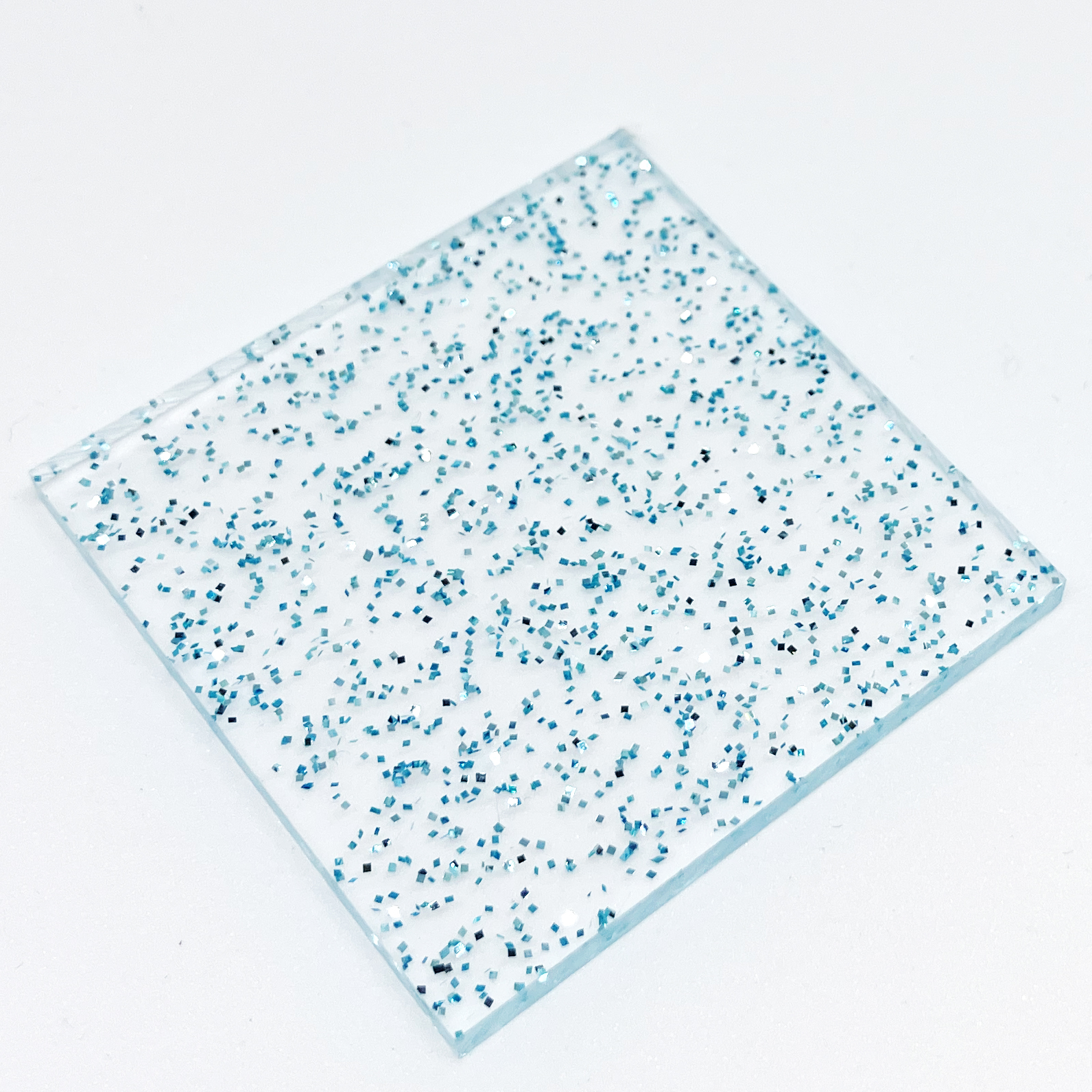 アクリル板 ラメ・ミントブルー 3mm厚 370×600mm / アクリルざんまい