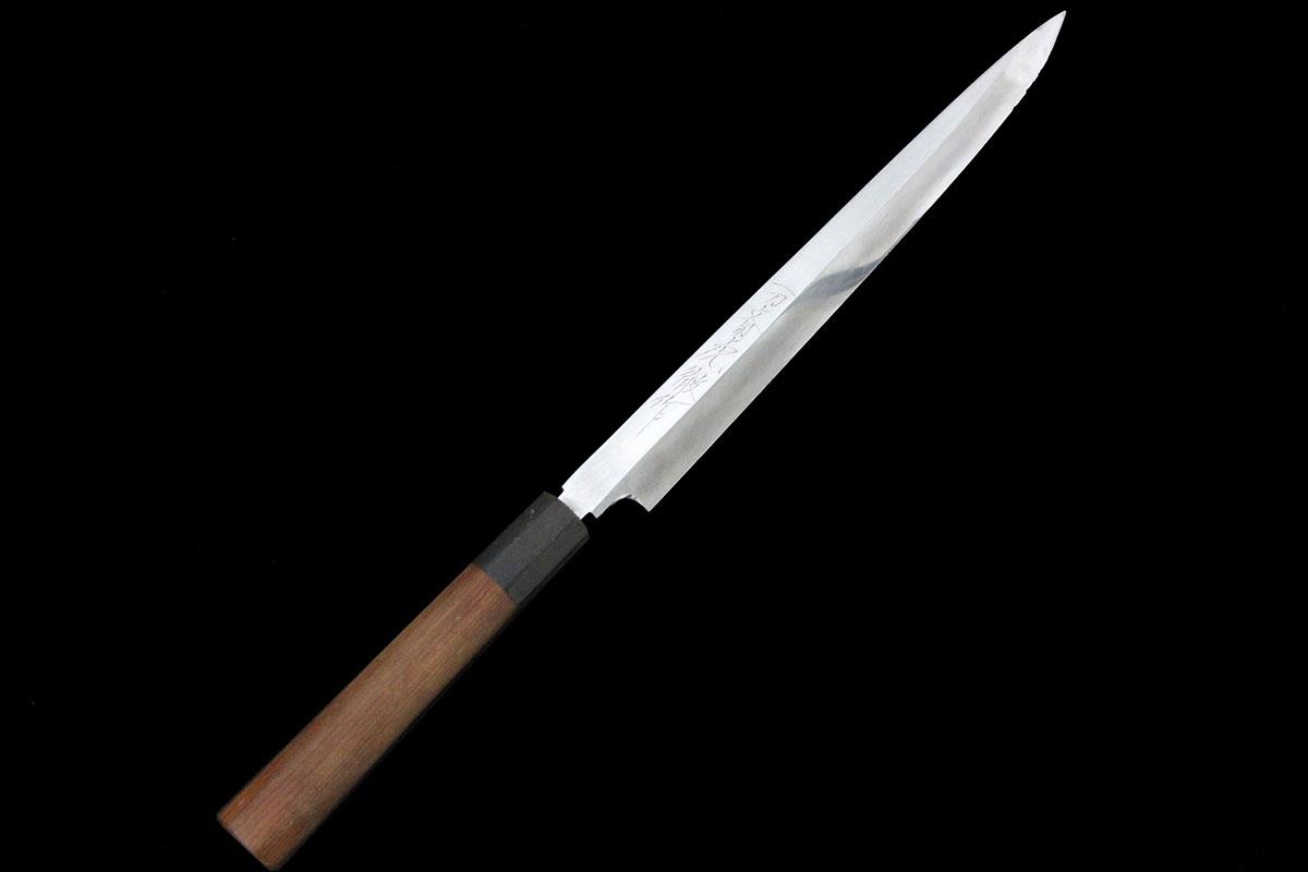 柳刃包丁 霞 八寸半 金鍛造 朴柄 KN02-A10994-2L1A-ψ | 一刀斎虎徹