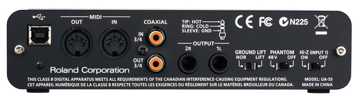 Roland UA55 Quad Capture 4x-Channel 2x Mic Pre Interface – Alto Music