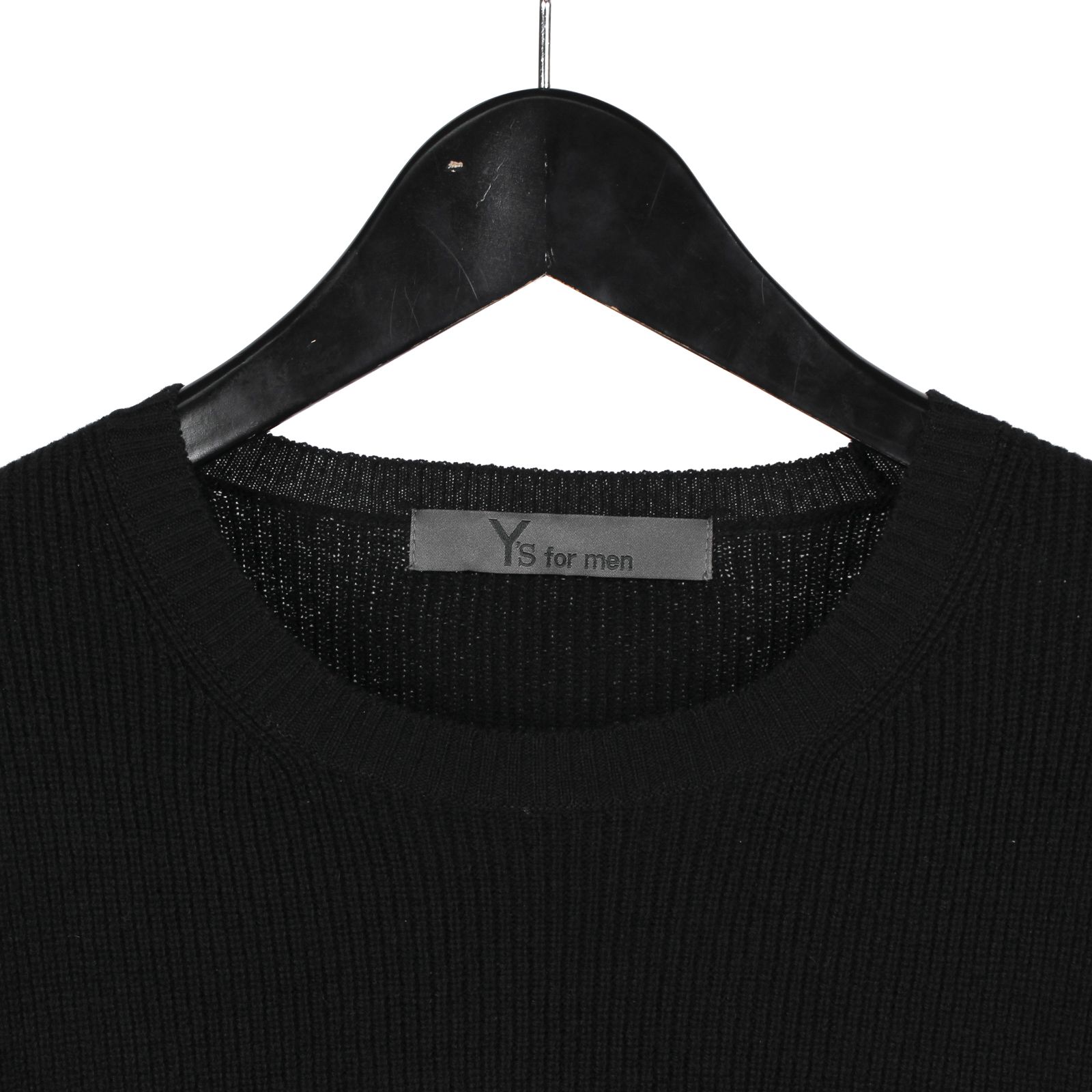 yohji yamamoto - Y's for men | BLOCKING KNIT WITH ROUND NECK