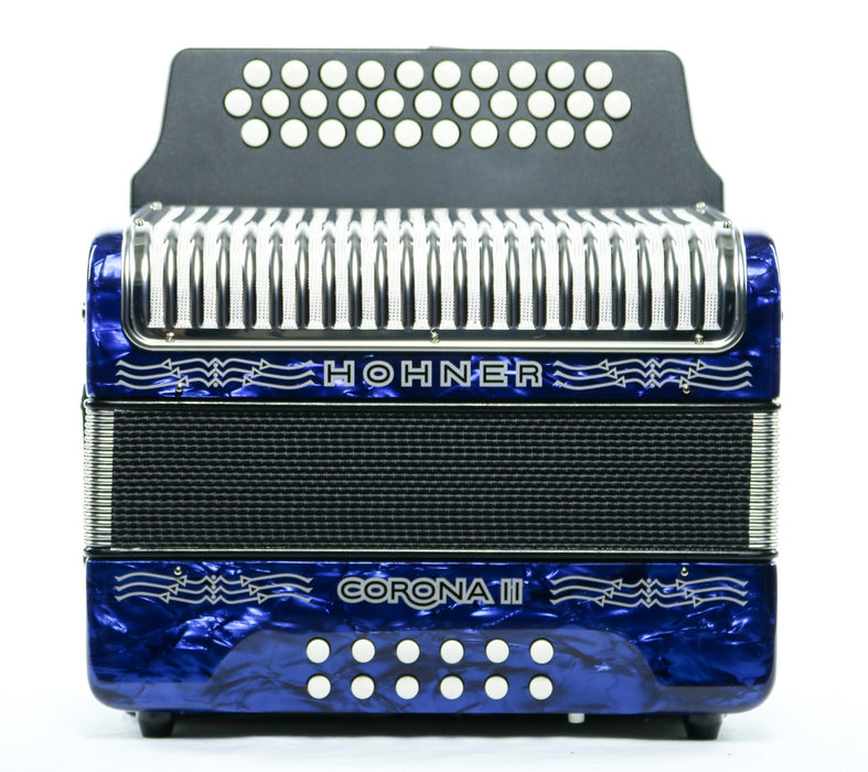 Hohner Corona II 3500 GCF Button Accordion - Dark BlueAlamo Music