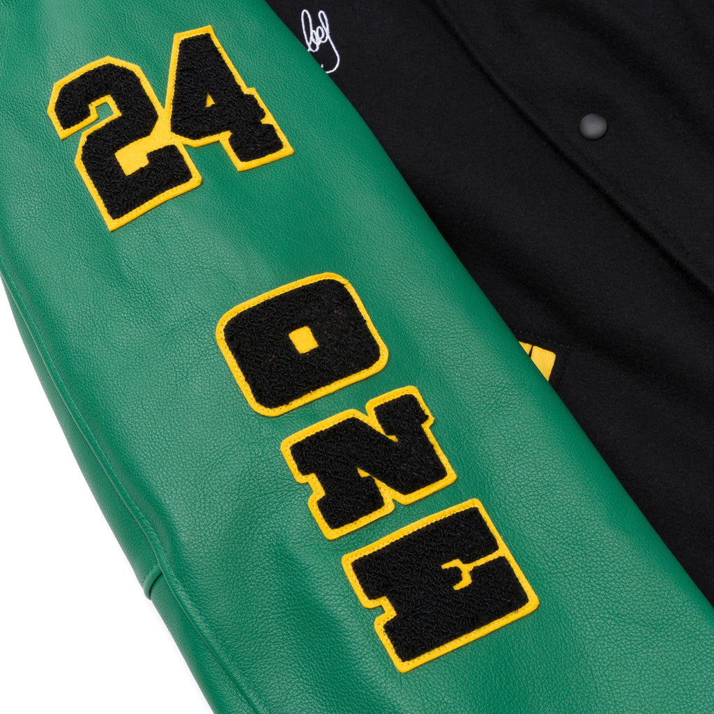 A&P x BOB MARLEY ONE LOVE VARSITY JACKET – ALBINO & PRETO