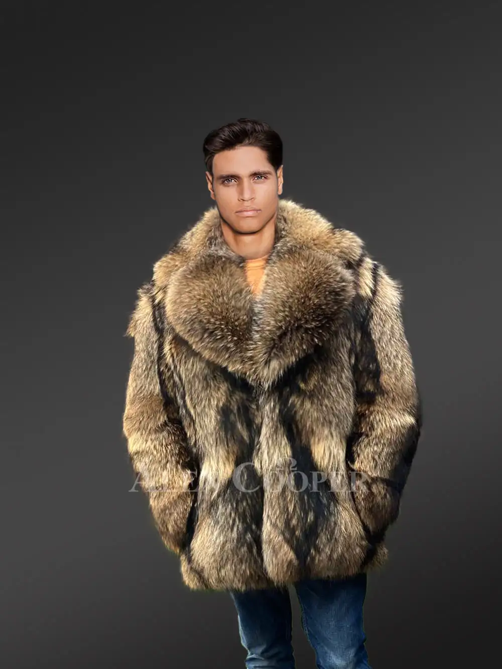 Raccoon Fur Jacket for Men