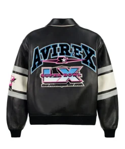 Avirex X Starter Super Bowl LX Leather Varsity Jacket