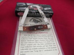 New In Box 2001 Case Cranberry Bone Silver Script Russlock