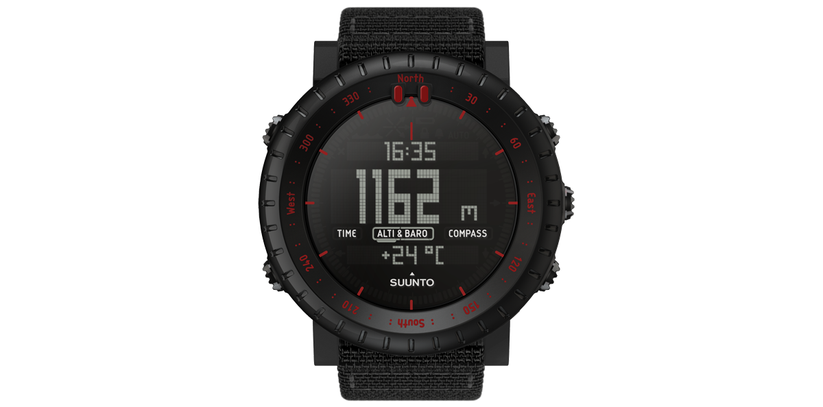 Suunto Core Alpha Stealth - Durable, Military-Inspired Outdoor Watch