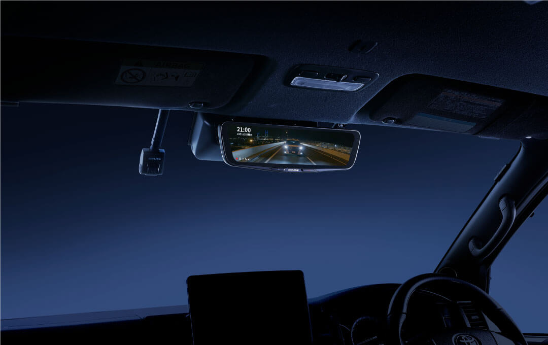 車種専用 ドライブレコーダー搭載デジタルミラー | アルパイン ALPINE