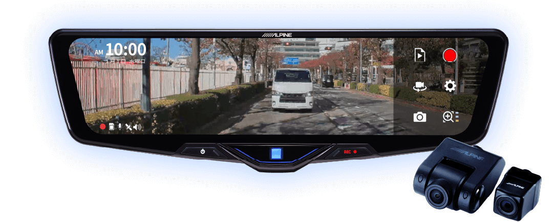 ドライブレコーダー搭載 12型デジタルミラー［車内用リアカメラ］ DVR