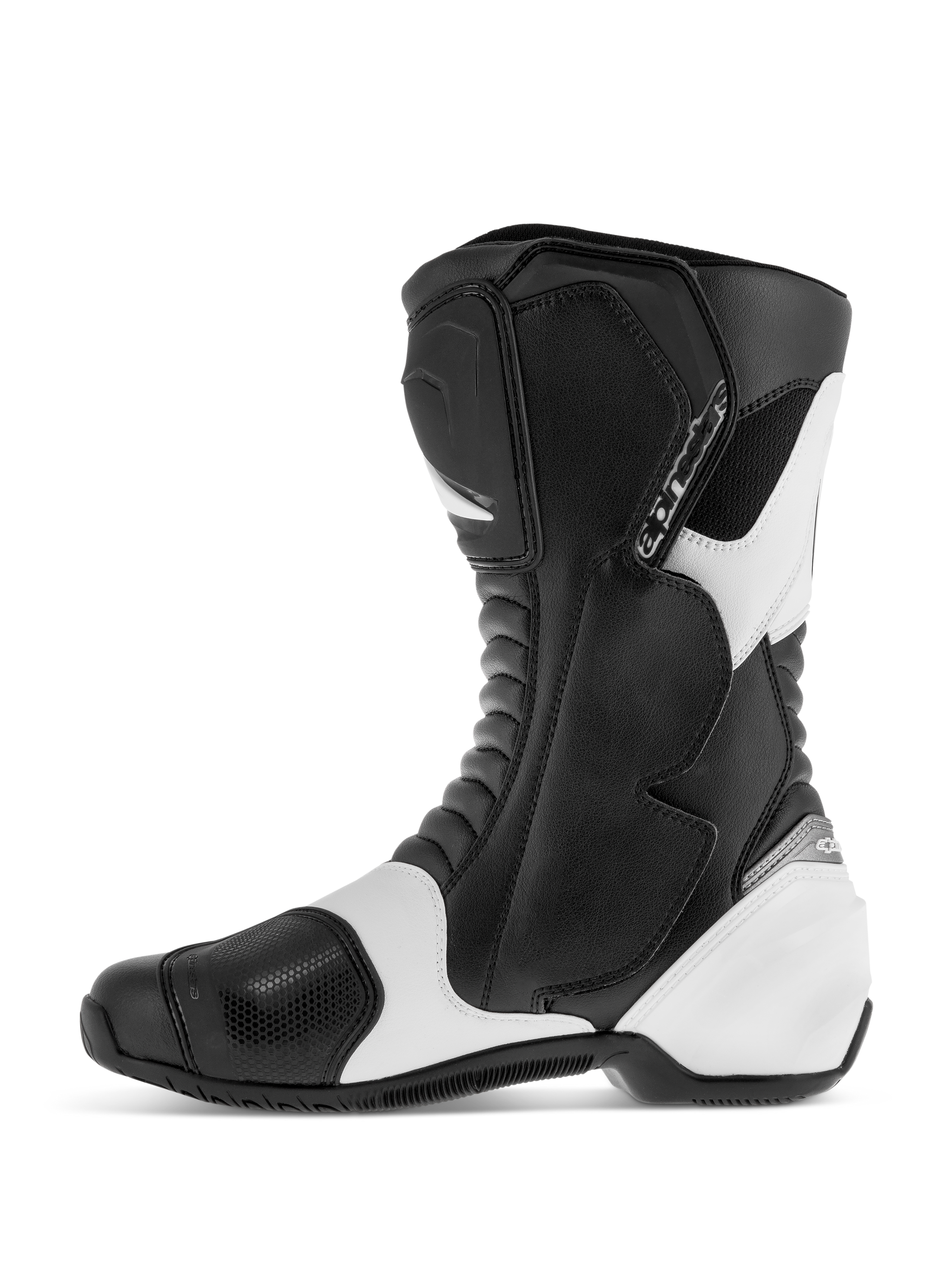 SMX S - Black White Motorcycle Boots | Alpinestars®