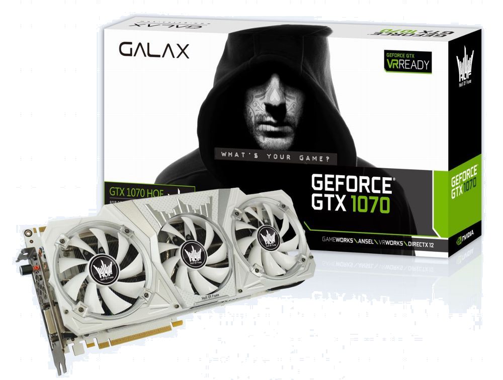 GALAX GeForce GTX 1070 HOF｜｜株式会社アユート PCパーツ・VR