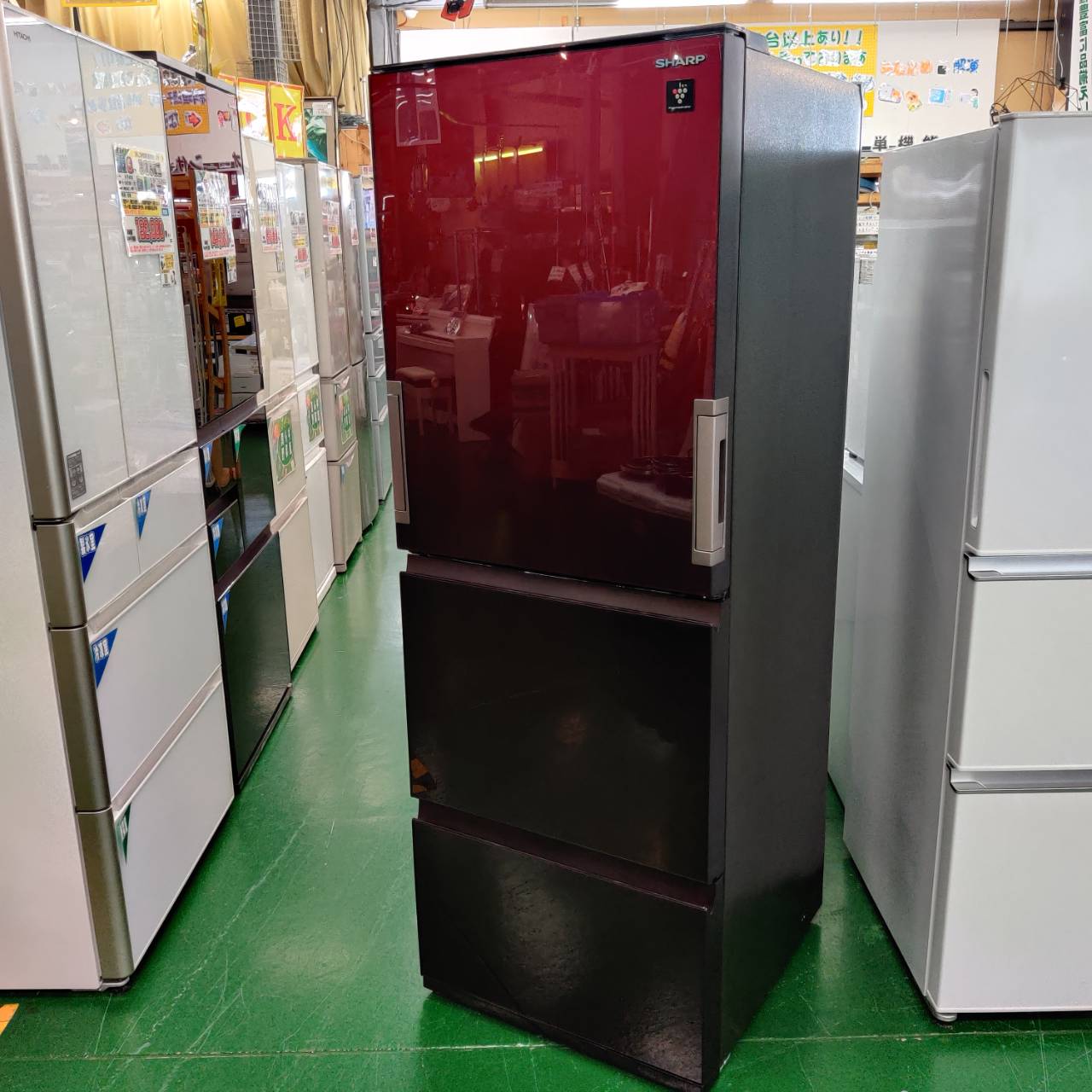 値下20年製 シャープ 3ドア 冷蔵庫 どっちもドア SJ-GW35F-W 値下20年