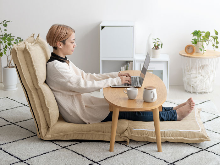 3WAY伸ばせるリクライニング座椅子 FEEL(フィール)レザータイプ | 家具