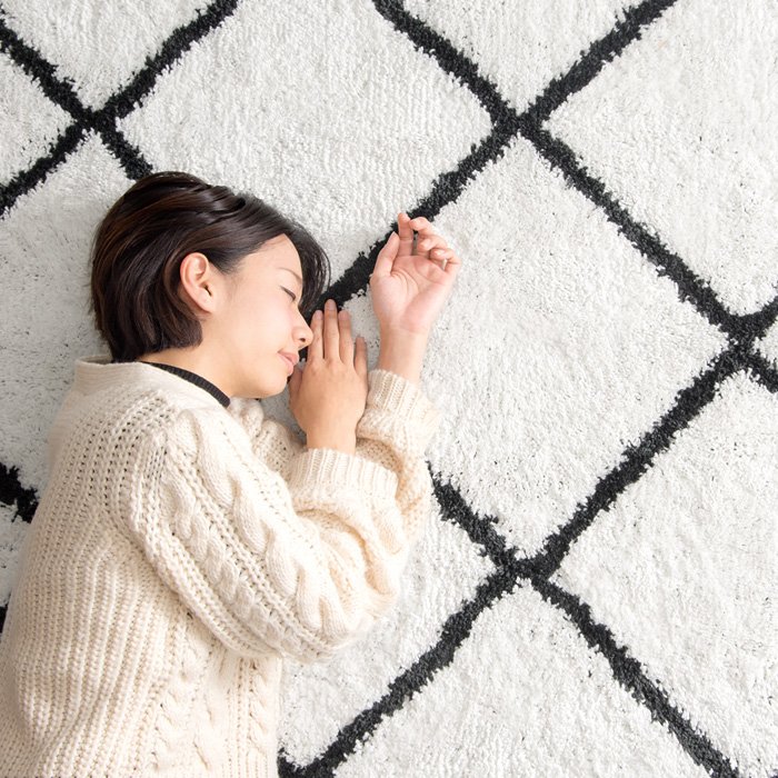 ベニワレン風モロッカンデザインラグ 184×184cm | 家具・インテリア