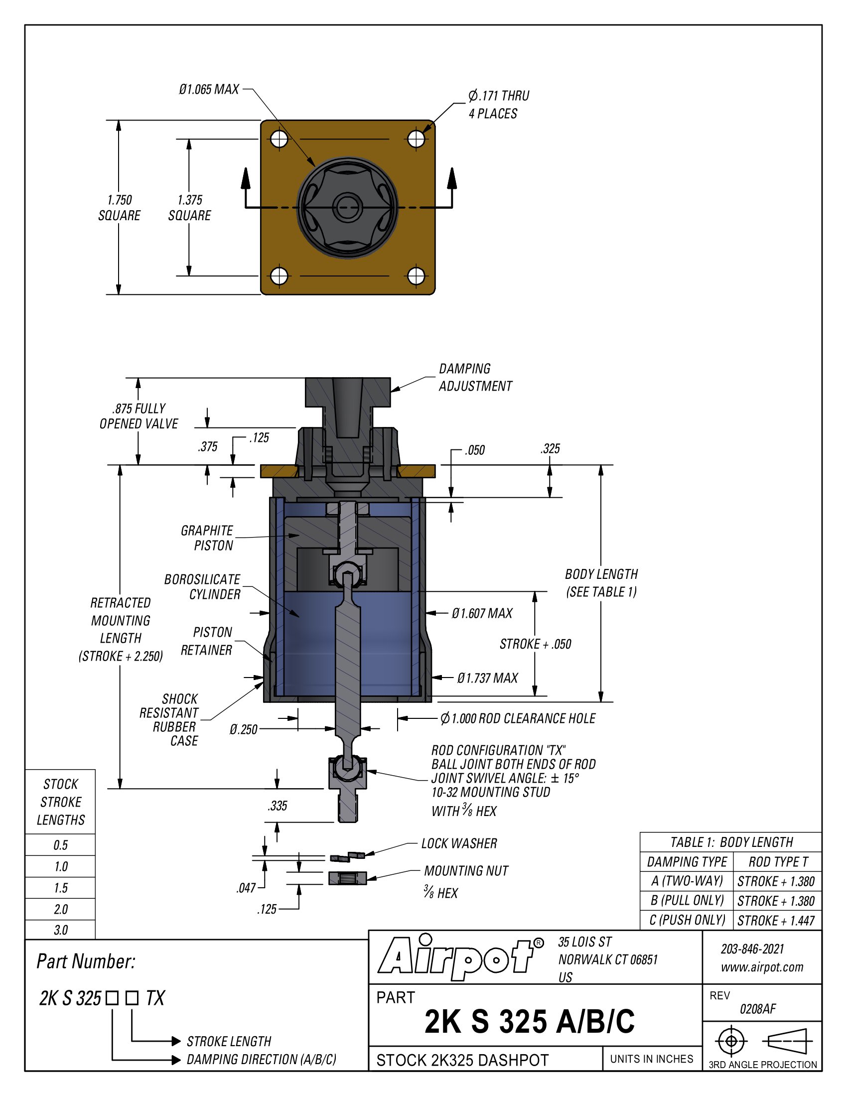 2KS325 - Bore Size: 1.281