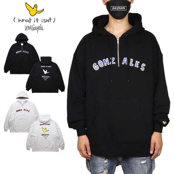 ハーフ ZIP BIG パーカー 2H7-63336 パーカー プルオーバーパーカー