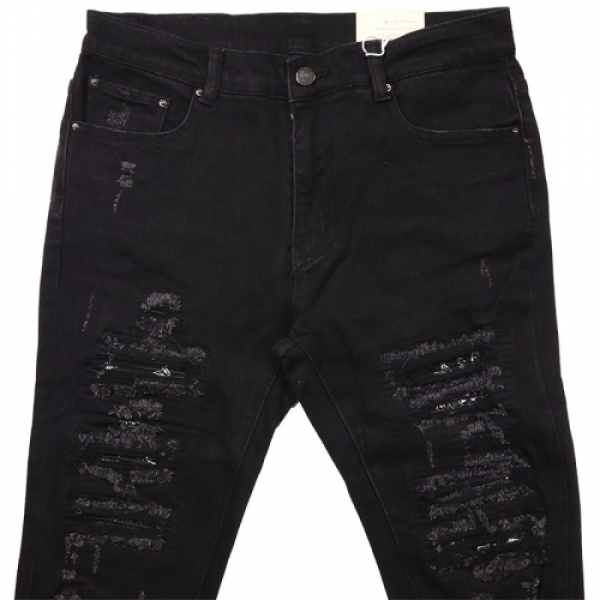 X165 PAISLEY STRETCH DENIM デニム スキニーパンツ|mnml|ストリート