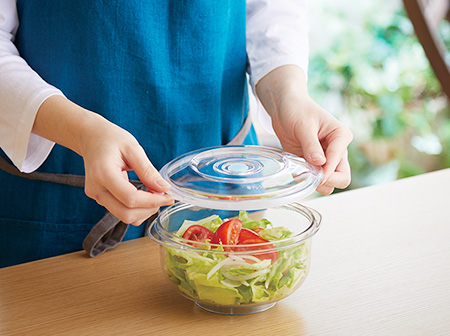 真空サラダボウル［クリア］｜アサヒ軽金属工業【公式】｜圧力鍋(ゼロ