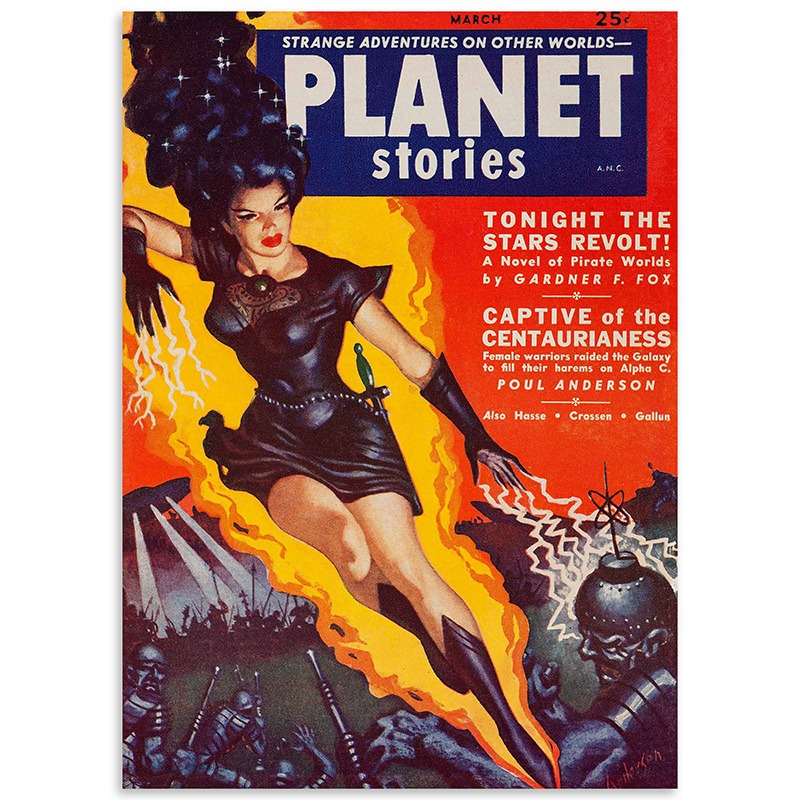 Planet Stories Vintage Pulp Sci-Fi Poster 20
