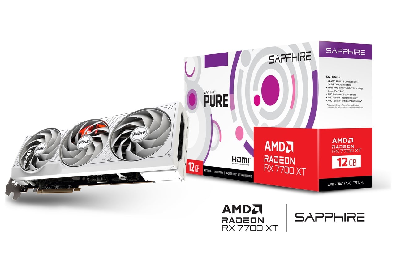 SAPPHIRE PURE Radeon RX 7700 XT GAMING OC 12GB GDDR6 | SAPPHIRE