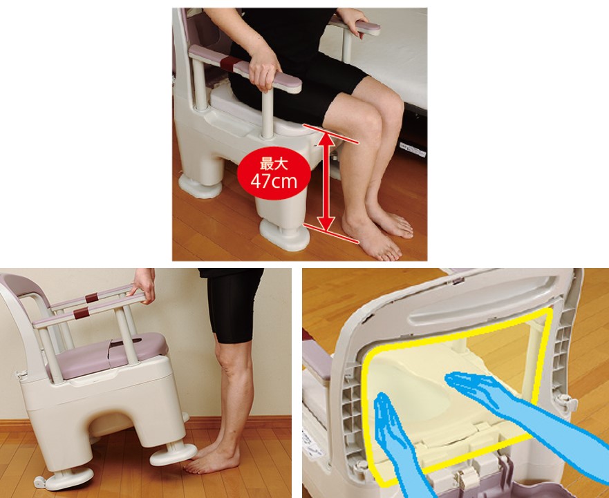 ポータブルトイレ座楽ラフィーネ PN-L30200V パナソニック エイジ