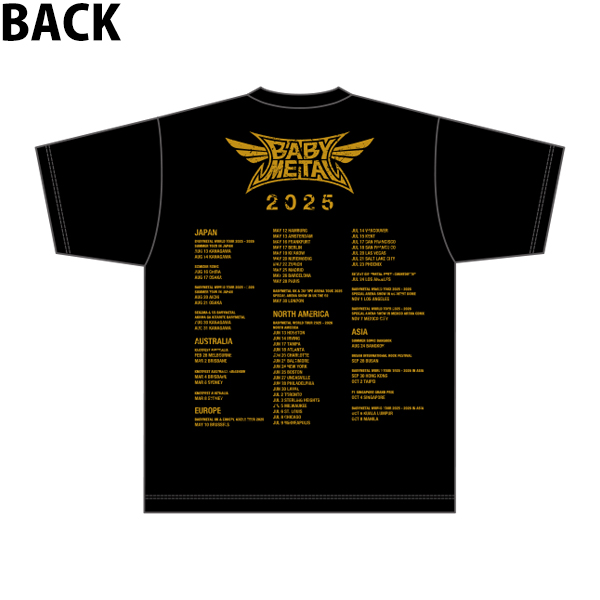 THE ONE TEE 2026」限定カラー GOLD | BABYMETAL | A!SMART