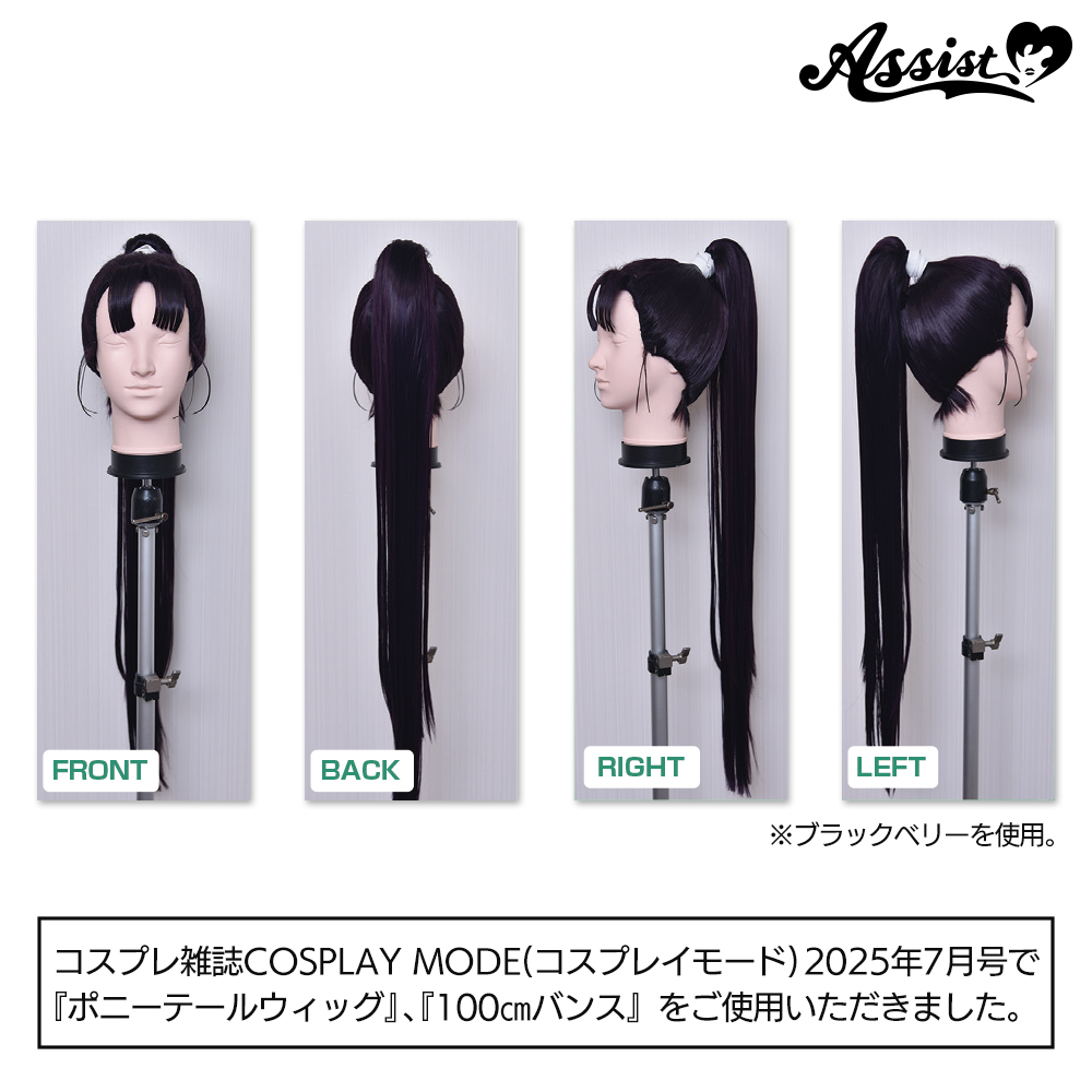 コスプレ用ウィッグ ポニーテールウィッグ ブラック 1B ― コスプレ